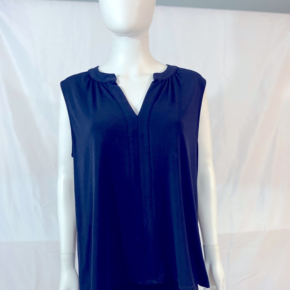 Navy Blue Sleeveless Top